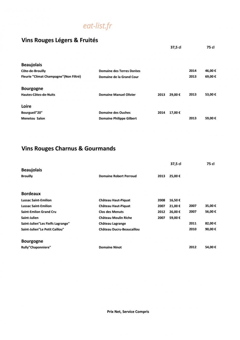 La Licorne — carte page 6