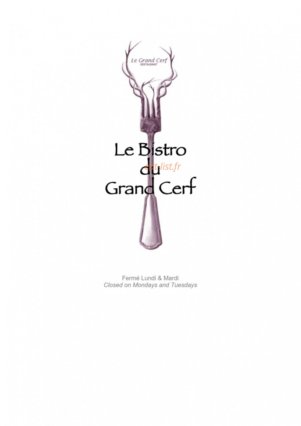 Le Grand Cerf — carte page 1