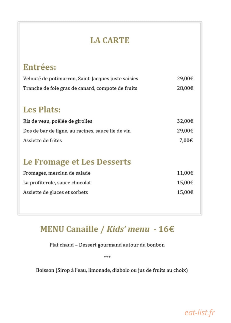Le Grand Cerf — carte page 3