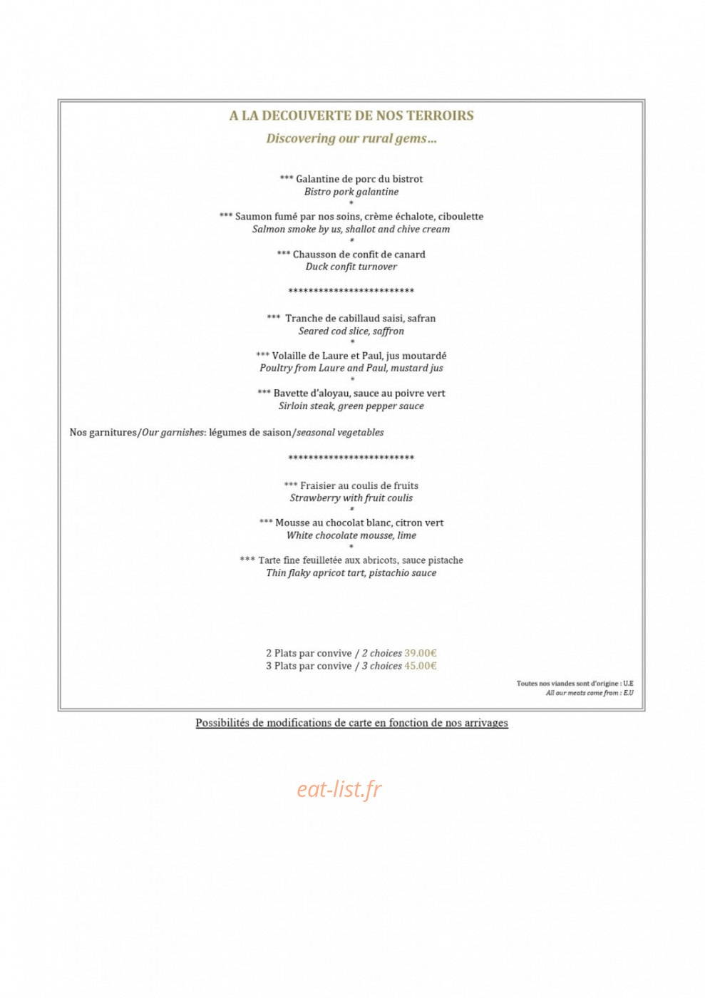 Le Grand Cerf — carte page 4