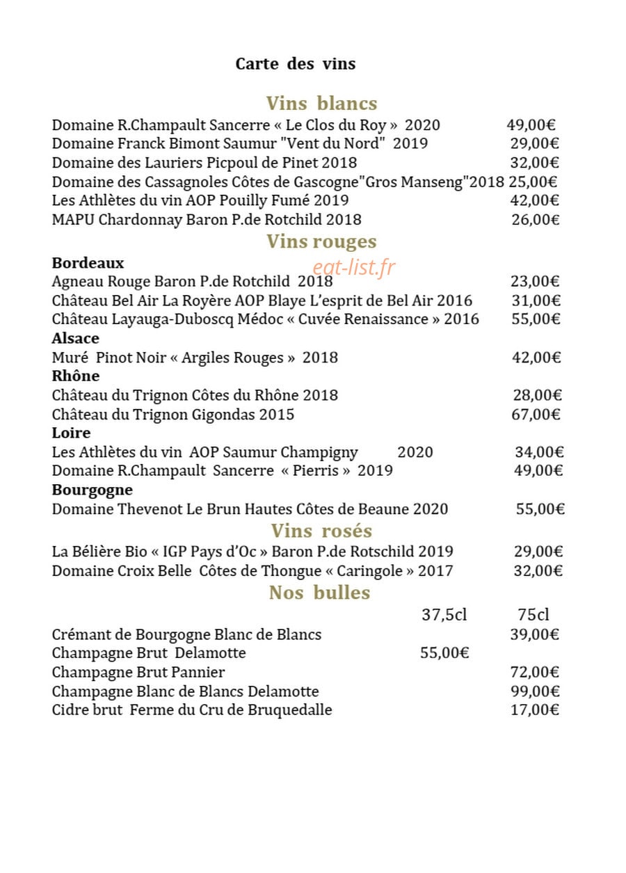 Le Grand Cerf — carte page 6