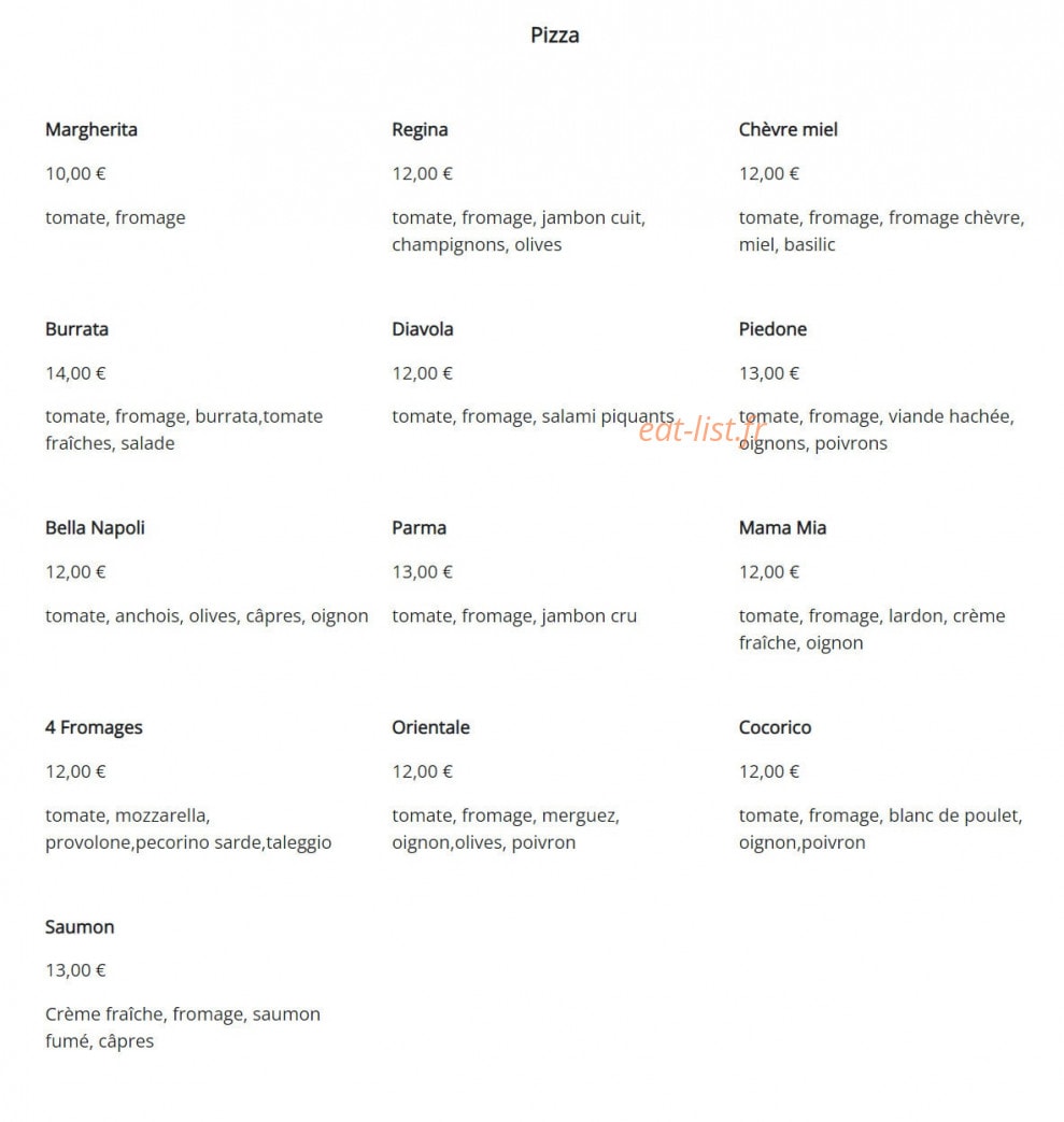 Restaurant Pizzeria Gallo Nero — carte page 2