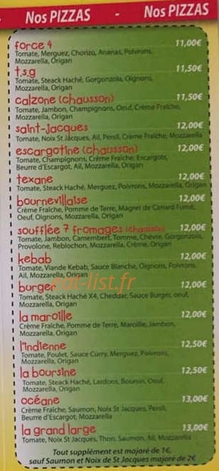Pom'Pizz — carte page 2