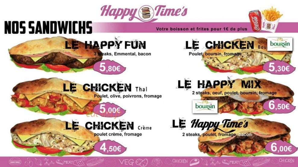Happy Time's — carte page 8