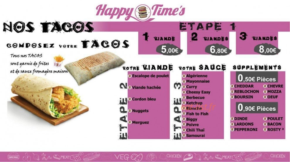 Happy Time's — carte page 1