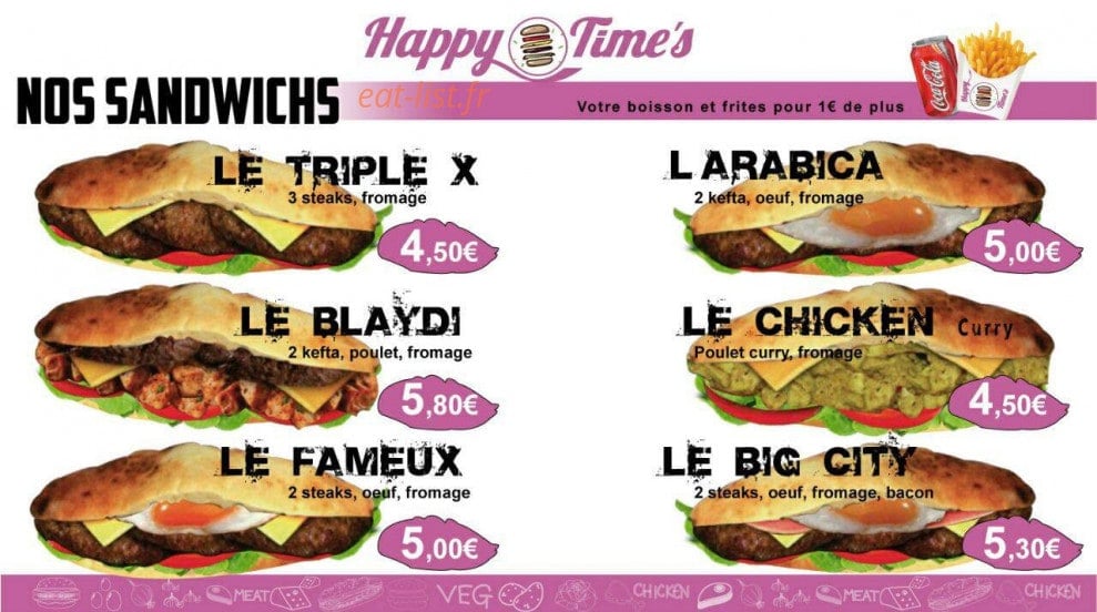 Happy Time's — carte page 7