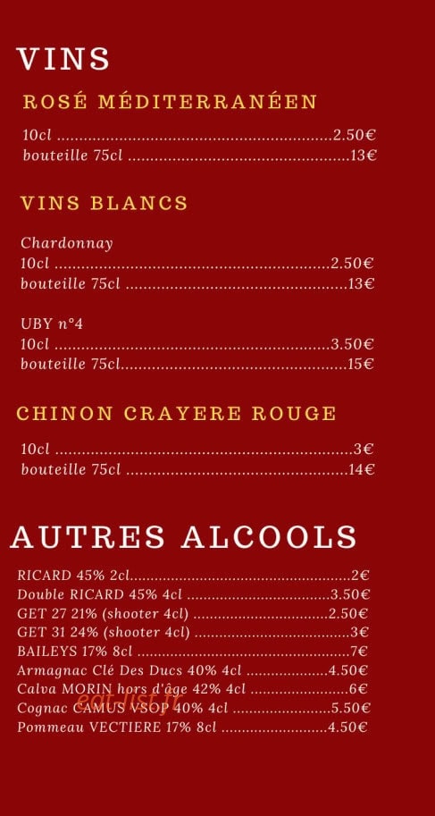 La Brasserie Foine & Bisme — carte page 3