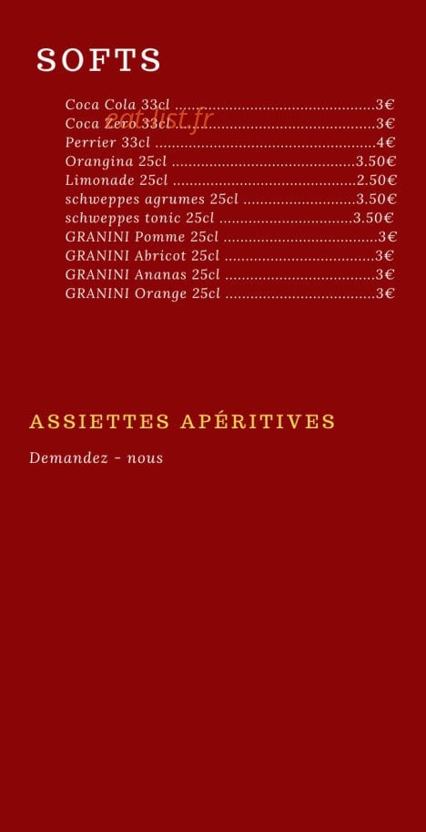 La Brasserie Foine & Bisme — carte page 4