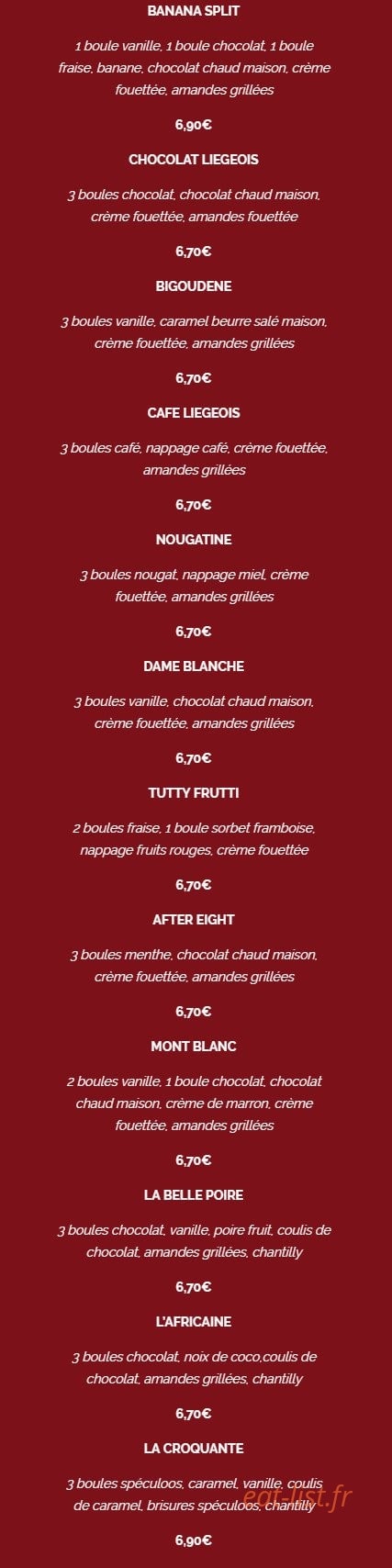 La Crêpe dans le Bec — carte page 13