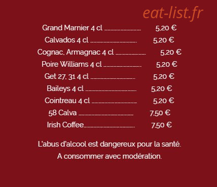 La Crêpe dans le Bec — carte page 9