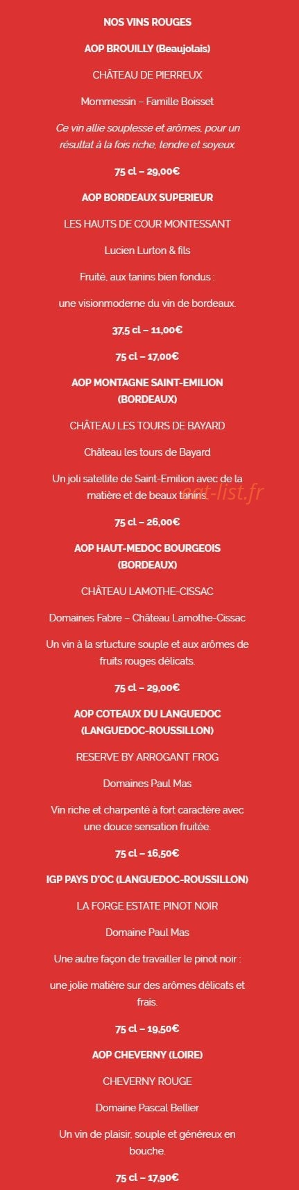 La Crêpe dans le Bec — carte page 4