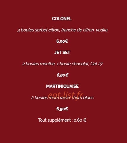 La Crêpe dans le Bec — carte page 14