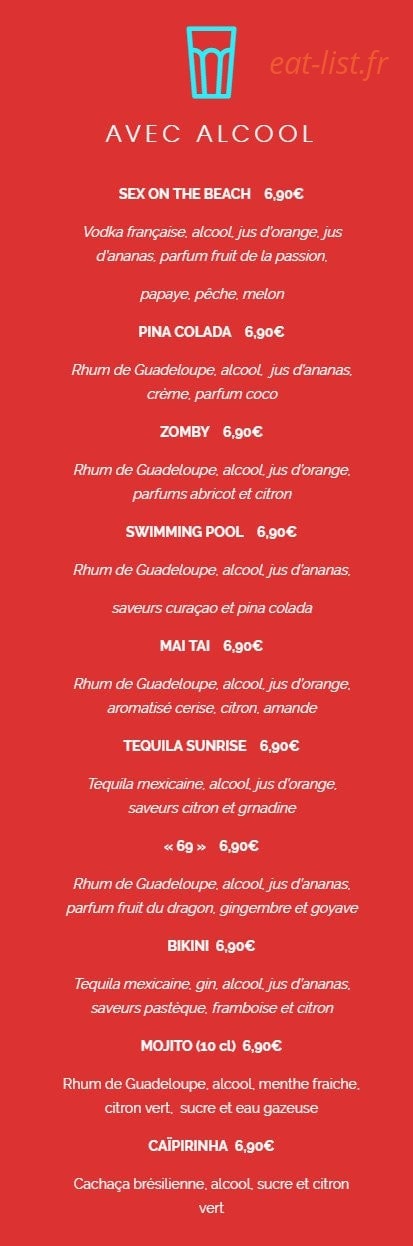 La Crêpe dans le Bec — carte page 12
