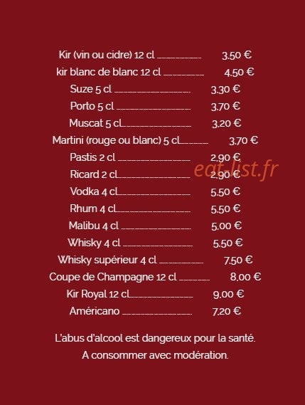 La Crêpe dans le Bec — carte page 8