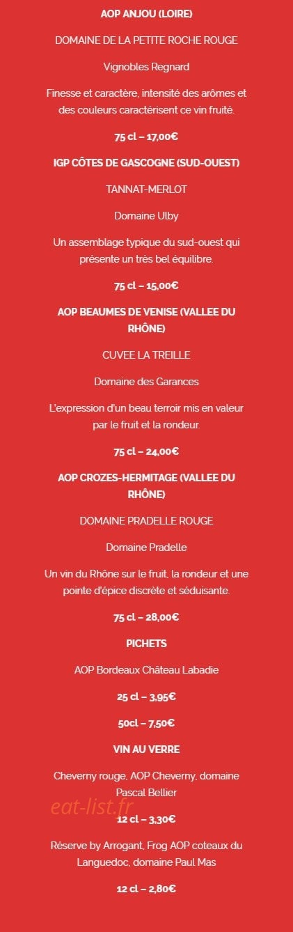 La Crêpe dans le Bec — carte page 5