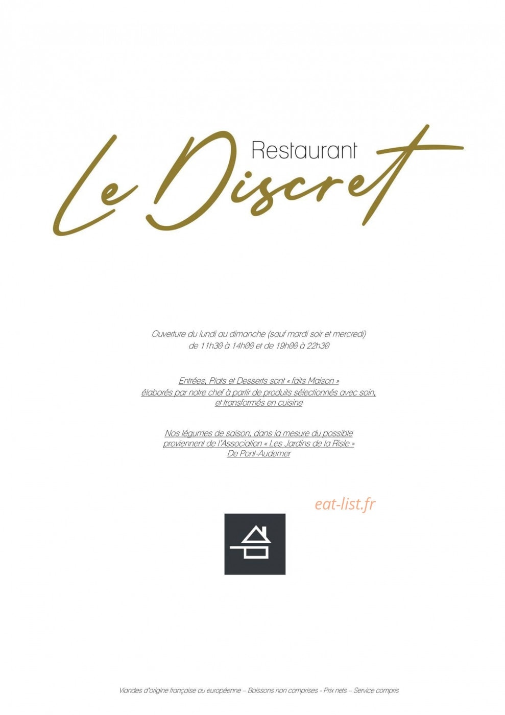 Le Discret — carte page 1