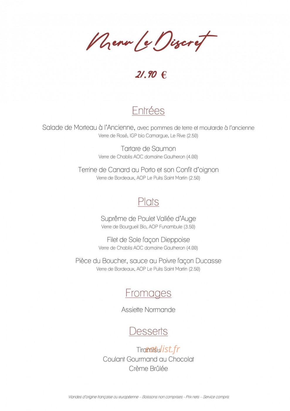 Le Discret — carte page 5