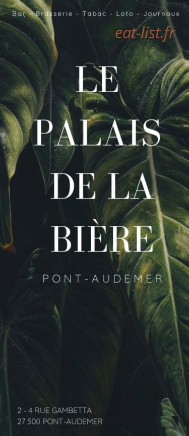 Le Palais de la Bière — carte page 1