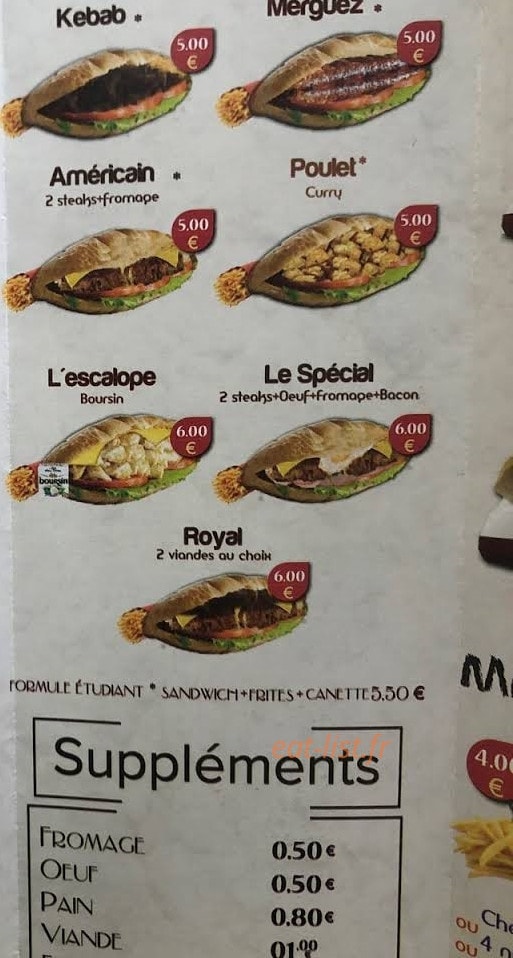 Mister food — carte page 3