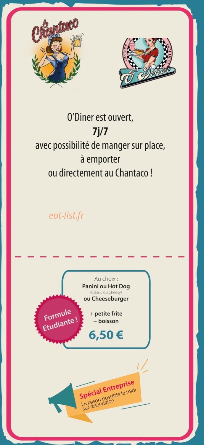 O'Diner — carte page 8
