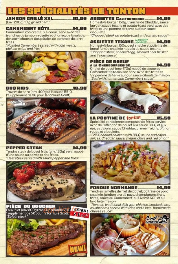 Oncle Scott's — carte page 6