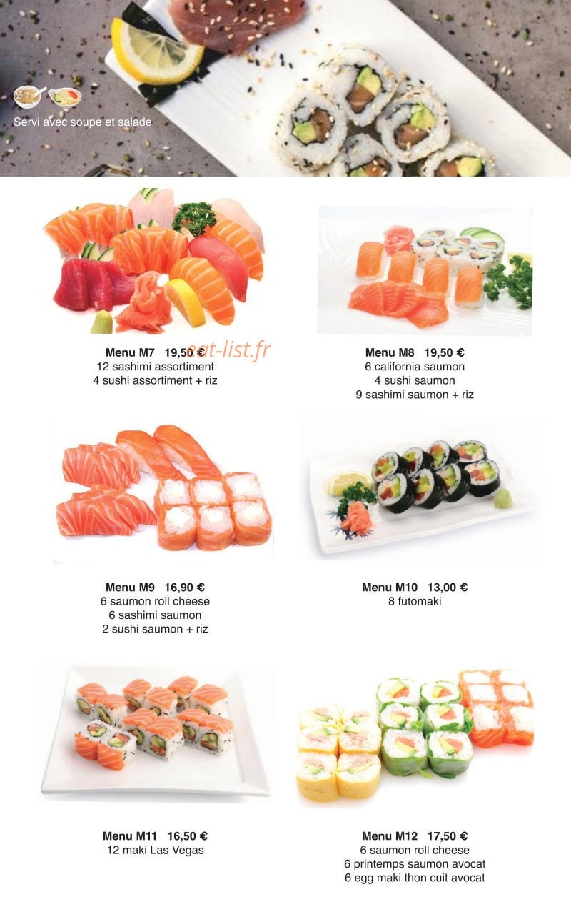 Sushi 168 — carte page 9