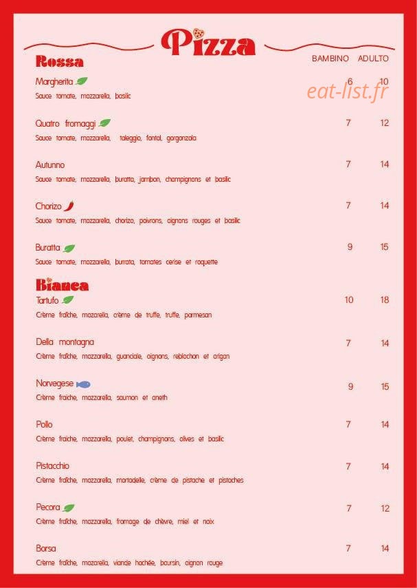 Pizz'Amo — carte page 2
