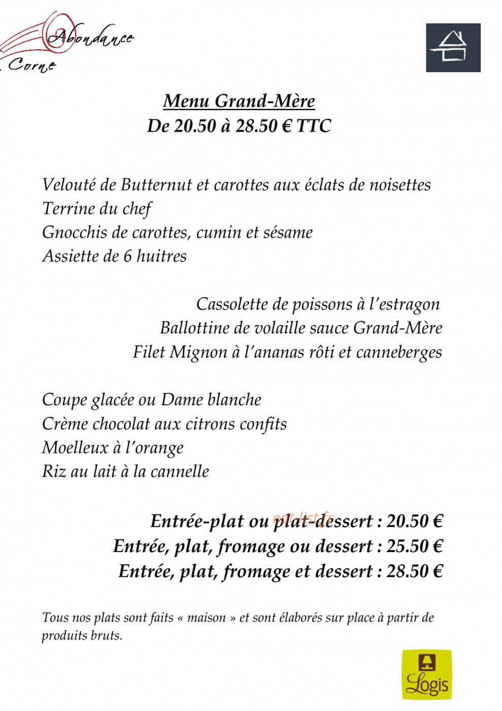 La Corne d 'Abondance — carte page 2
