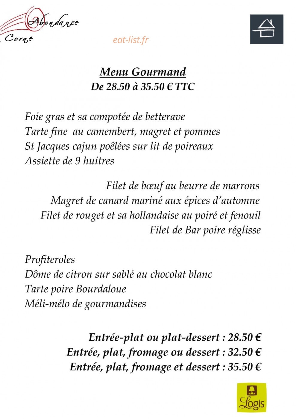 La Corne d 'Abondance — carte page 3