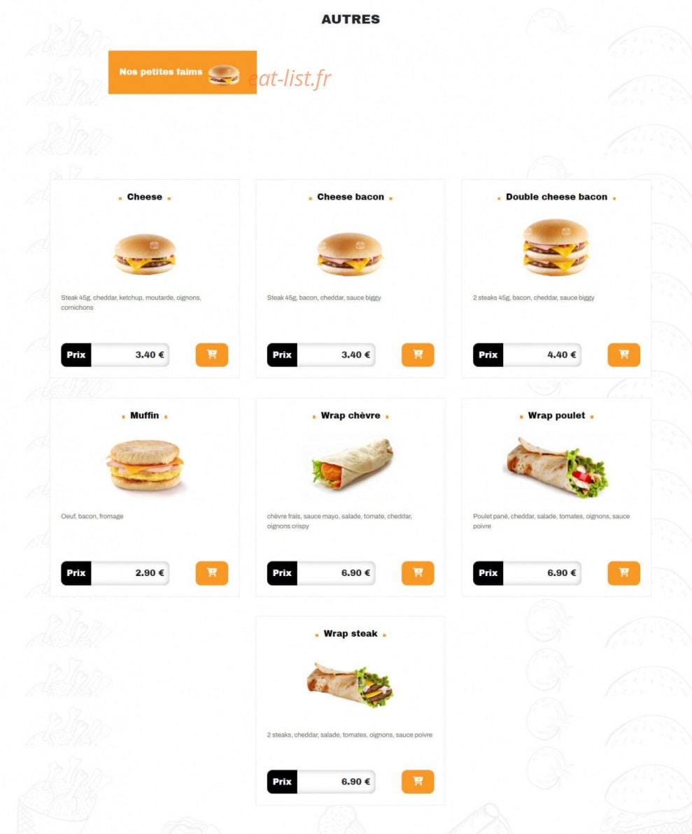 My Burger — carte page 5