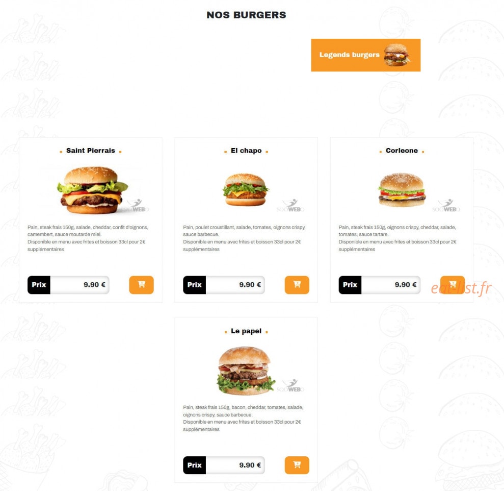 My Burger — carte page 3