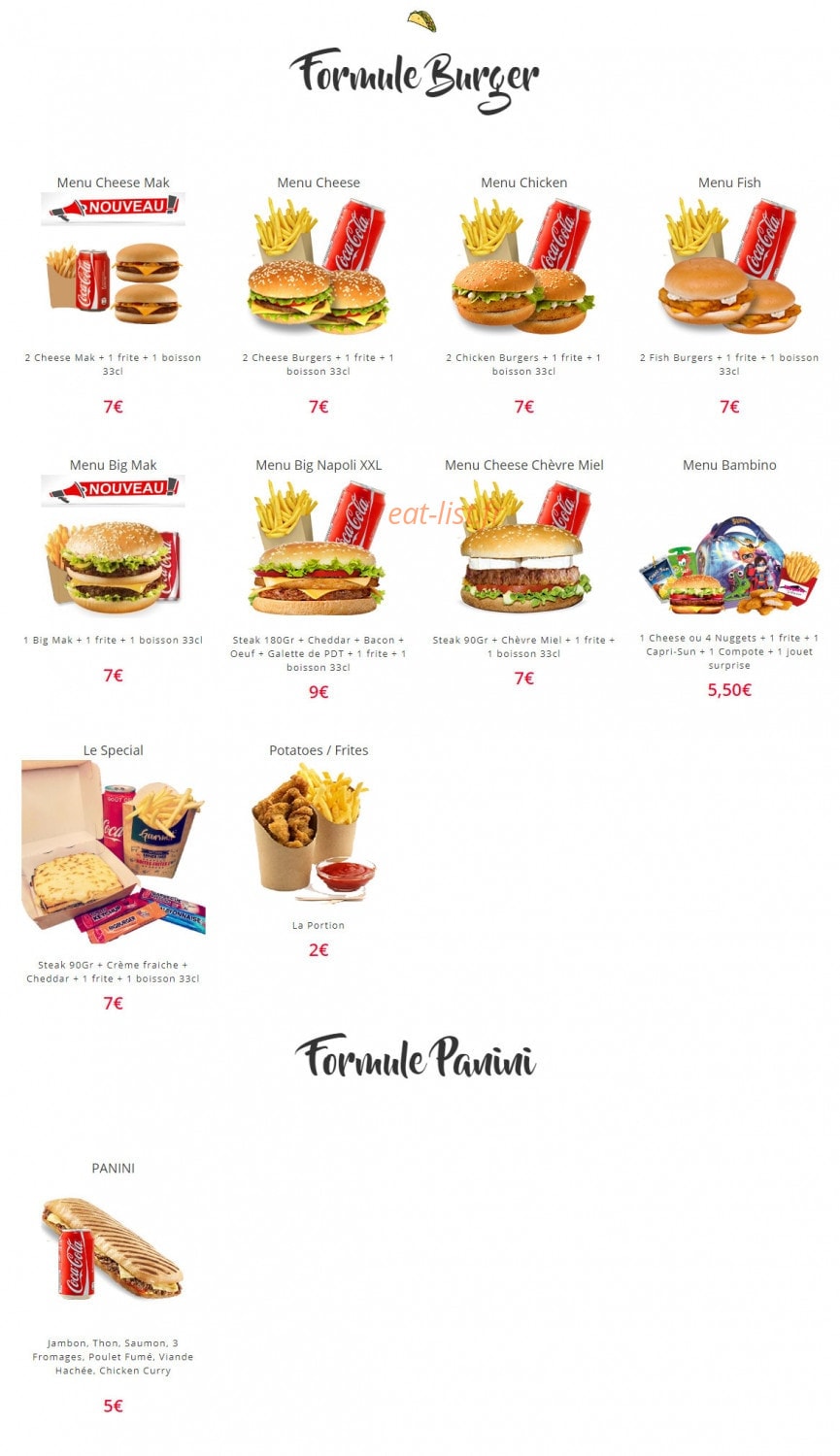 Napoli Pizza — carte page 6