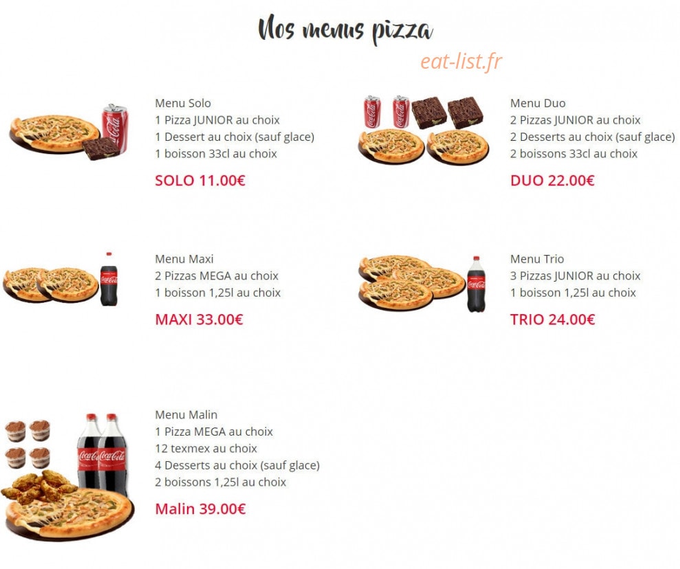Napoli Pizza — carte page 3
