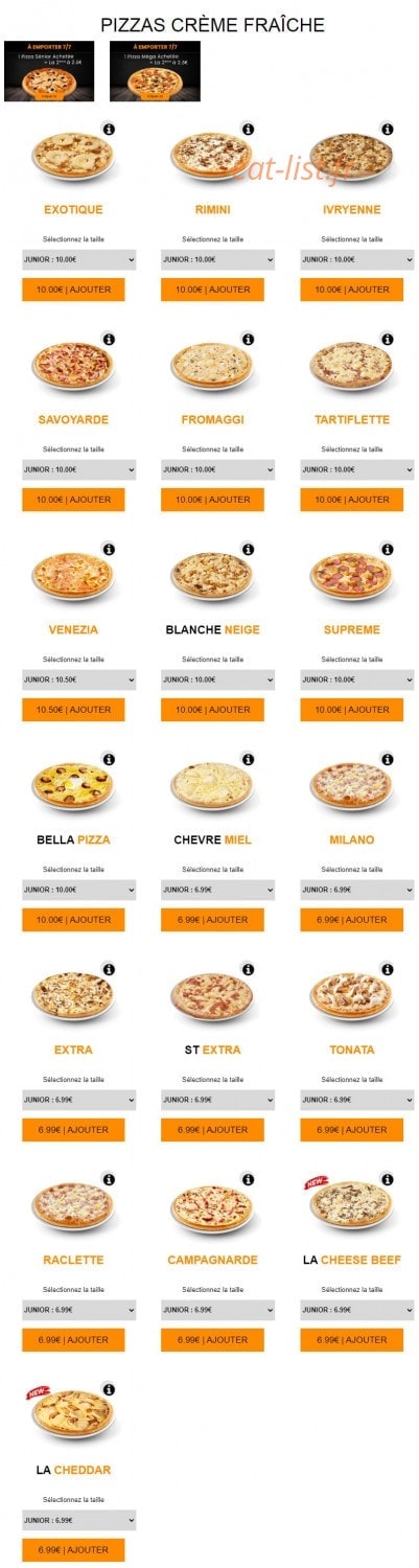 Allo pronto pizza — carte page 4