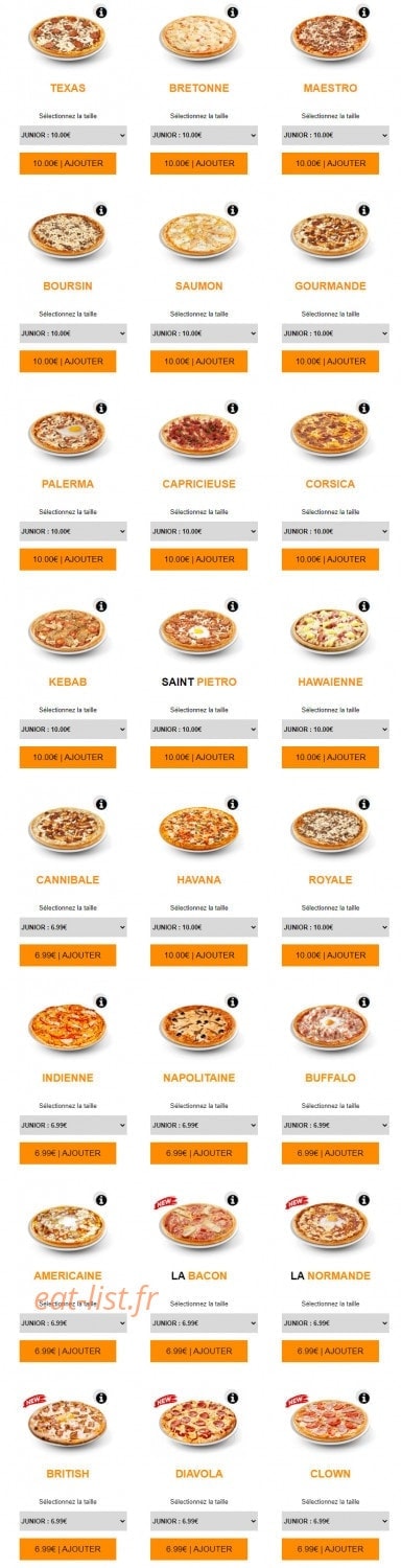 Allo pronto pizza — carte page 3