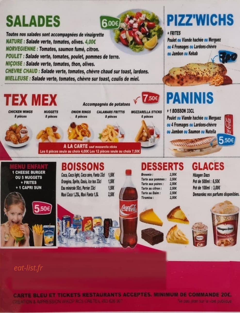 Rapido's Pizza — carte page 3