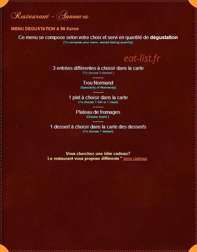 Le Manoir du Soleil — carte page 4