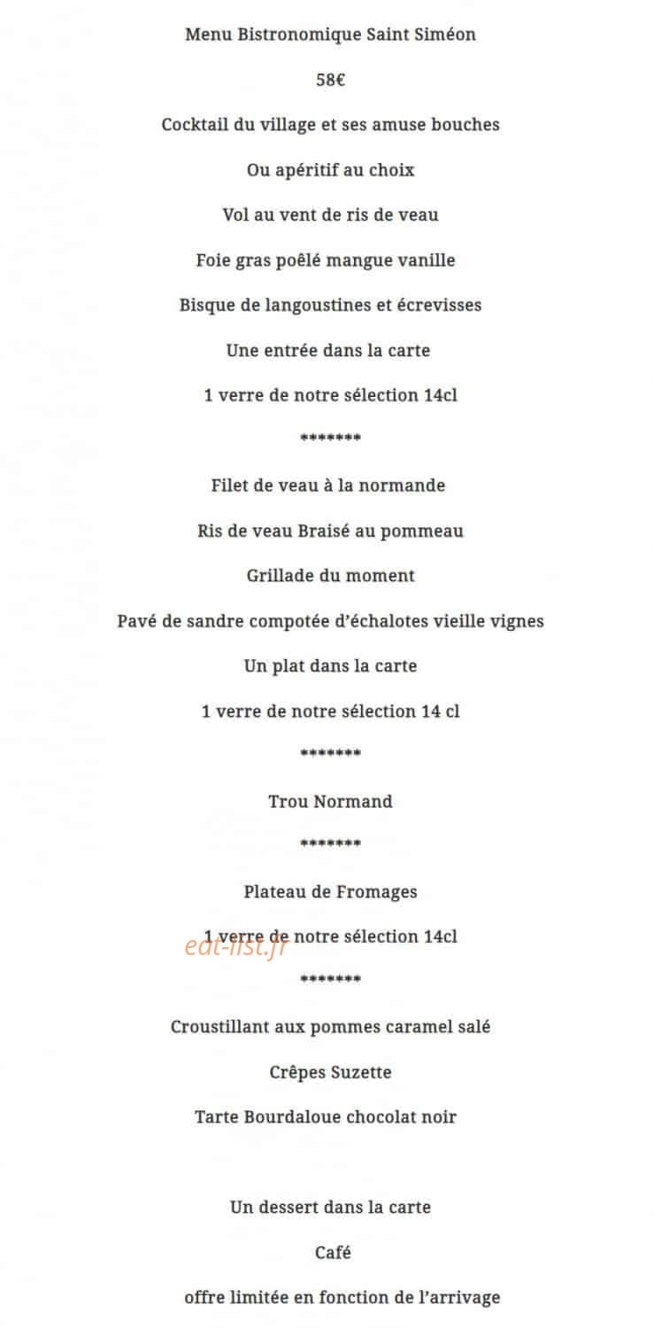 Auberge de la Fontaine — carte page 2