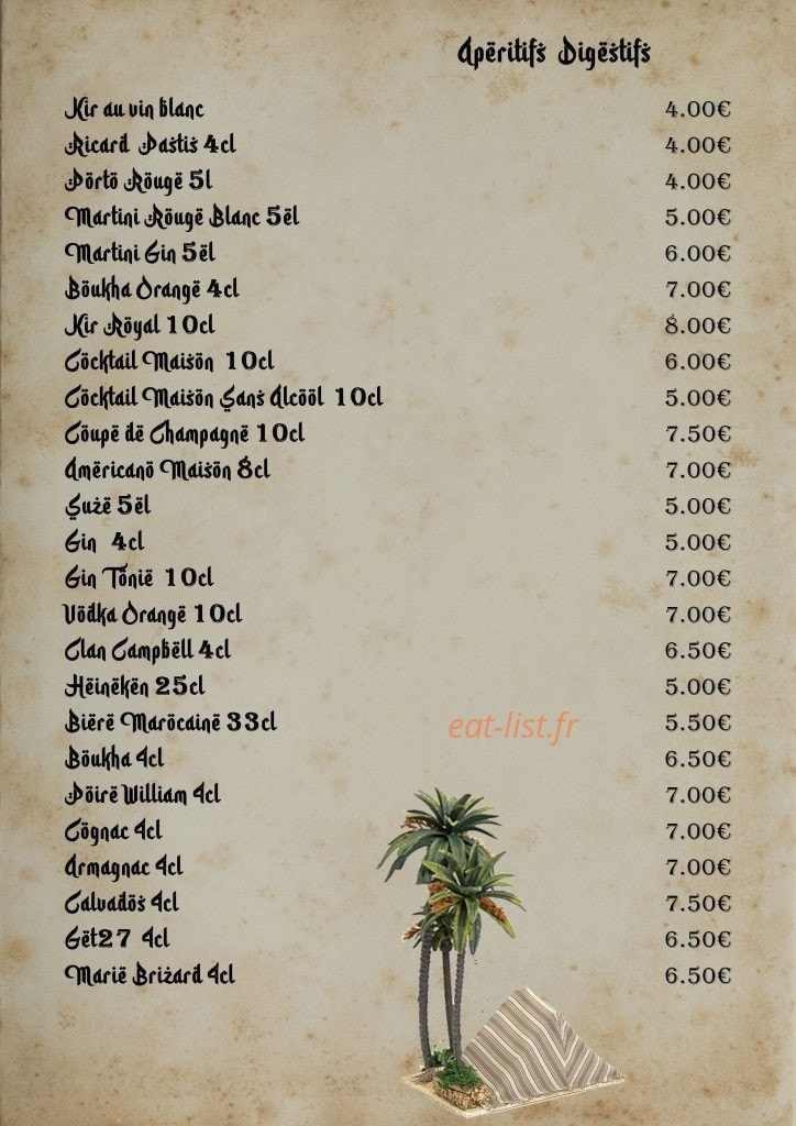 Le Casablanca — carte page 6