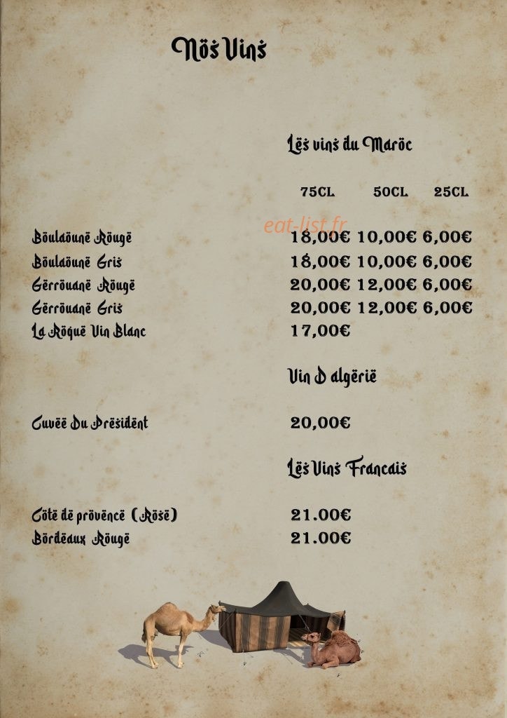 Le Casablanca — carte page 8