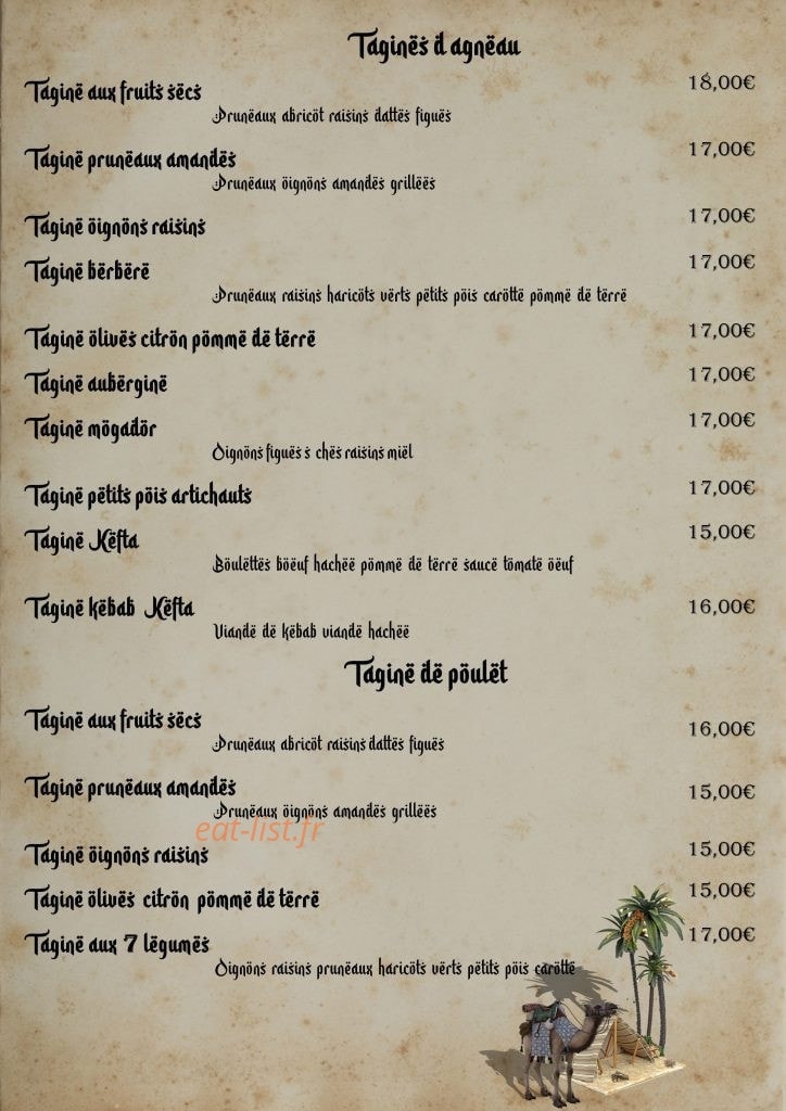 Le Casablanca — carte page 2