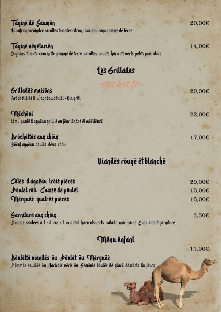 Le Casablanca — carte page 3