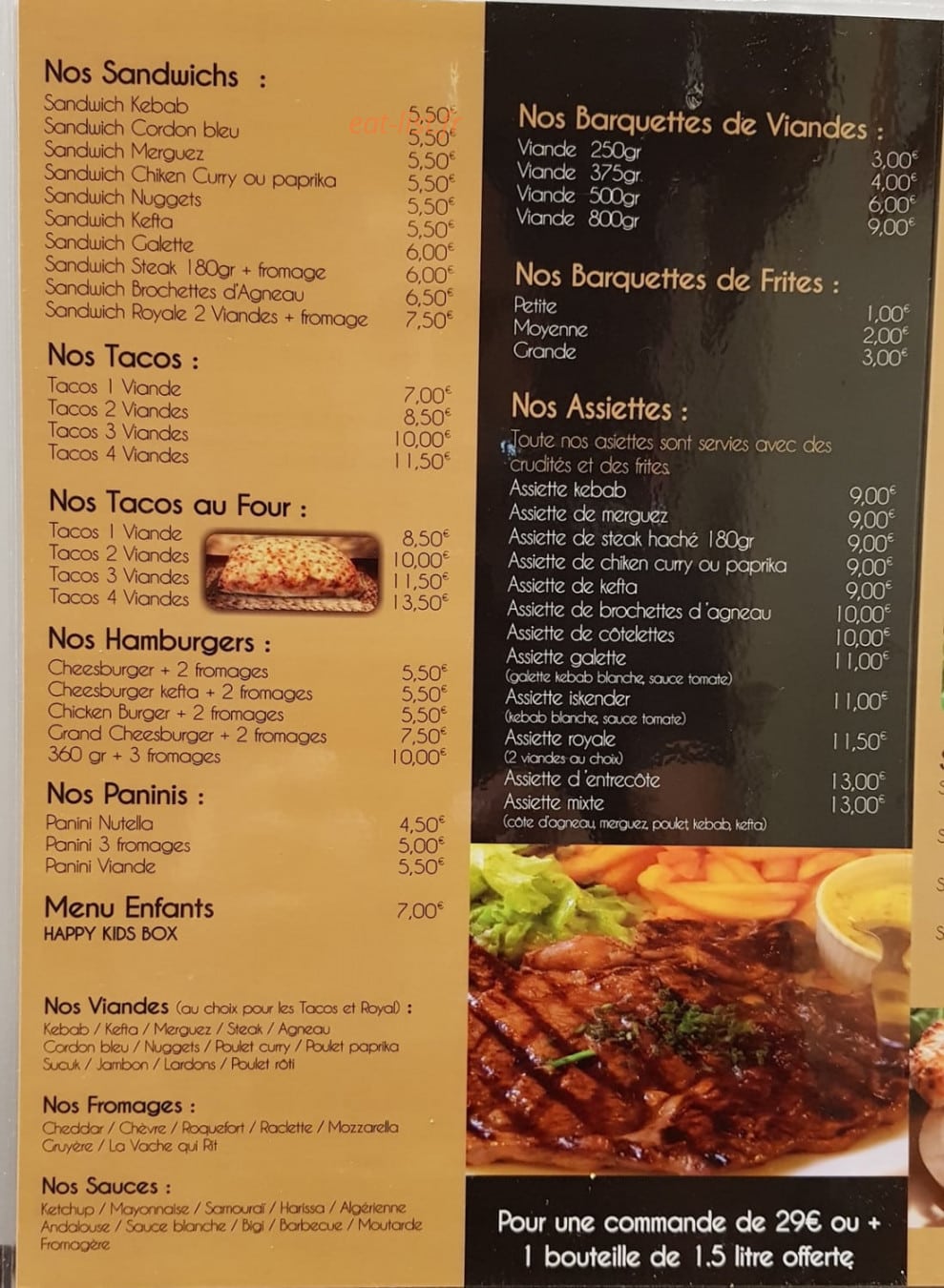 Cafe Restaurant — carte page 3