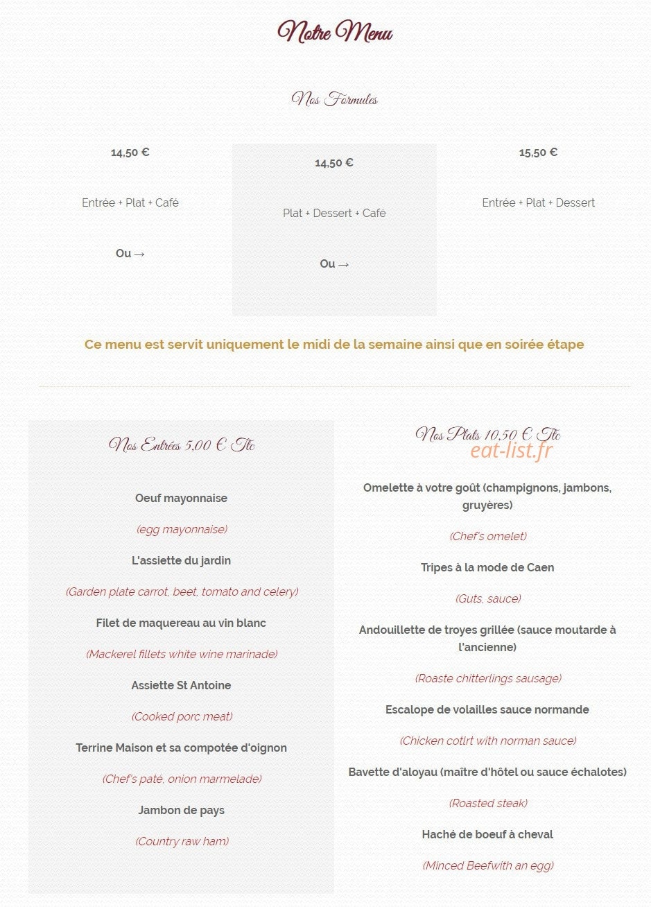 Des 4 Ecluses — carte page 1