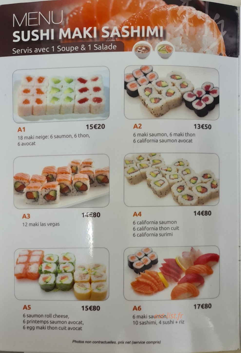 Gaillon Sushi — carte page 4