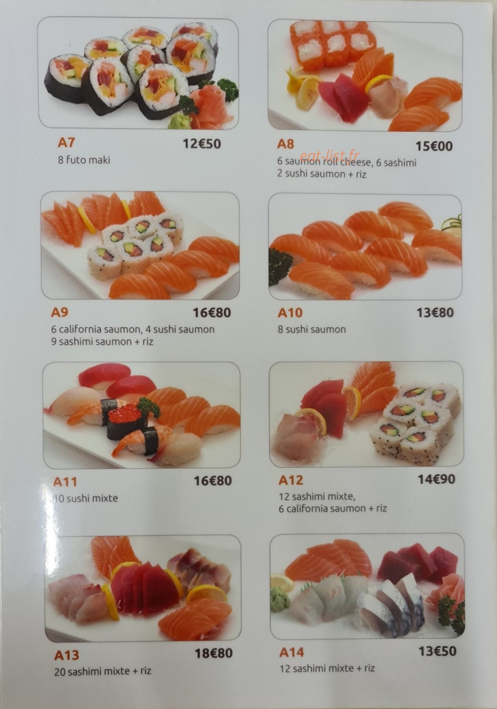 Gaillon Sushi — carte page 5