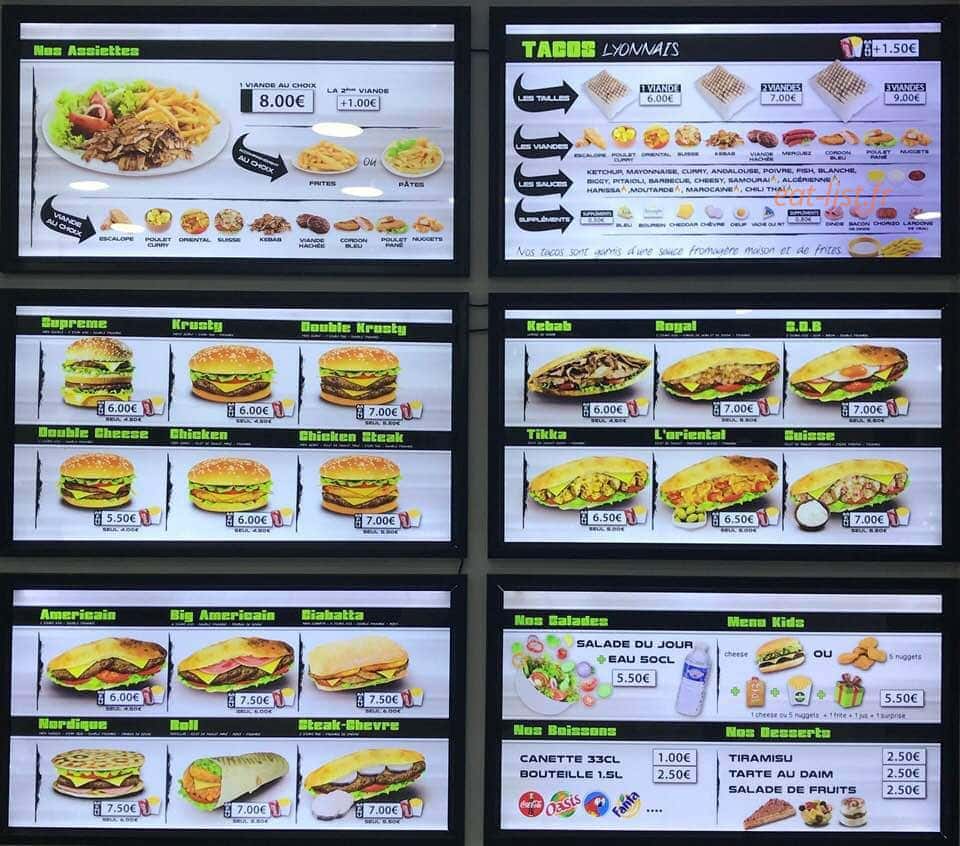 Krusty Food — carte page 1