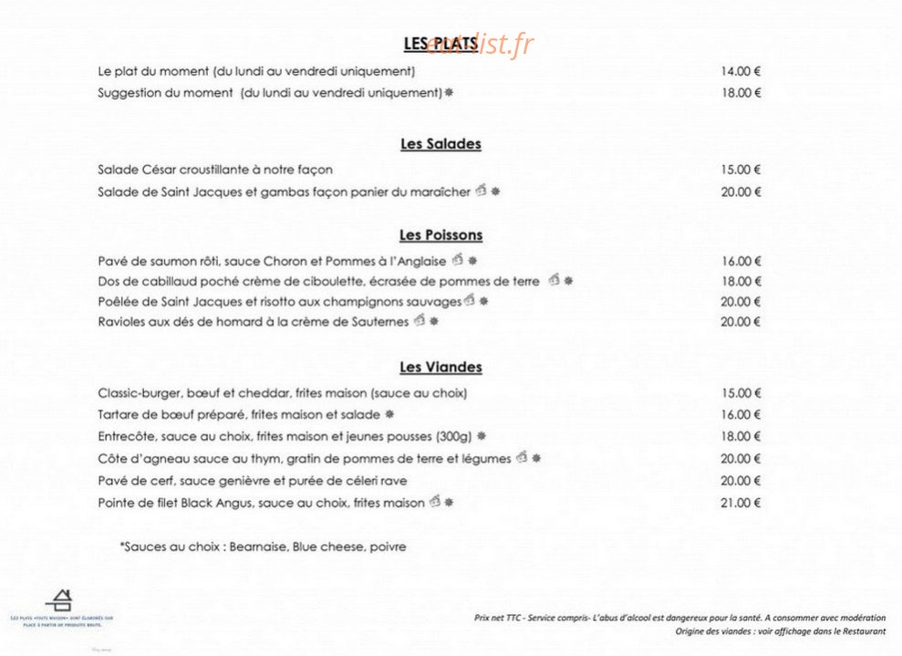 La Table d' Erisay — carte page 3