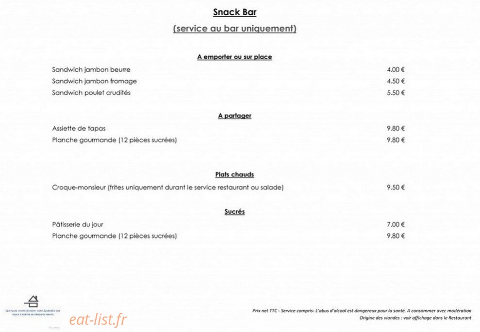 La Table d' Erisay — carte page 8
