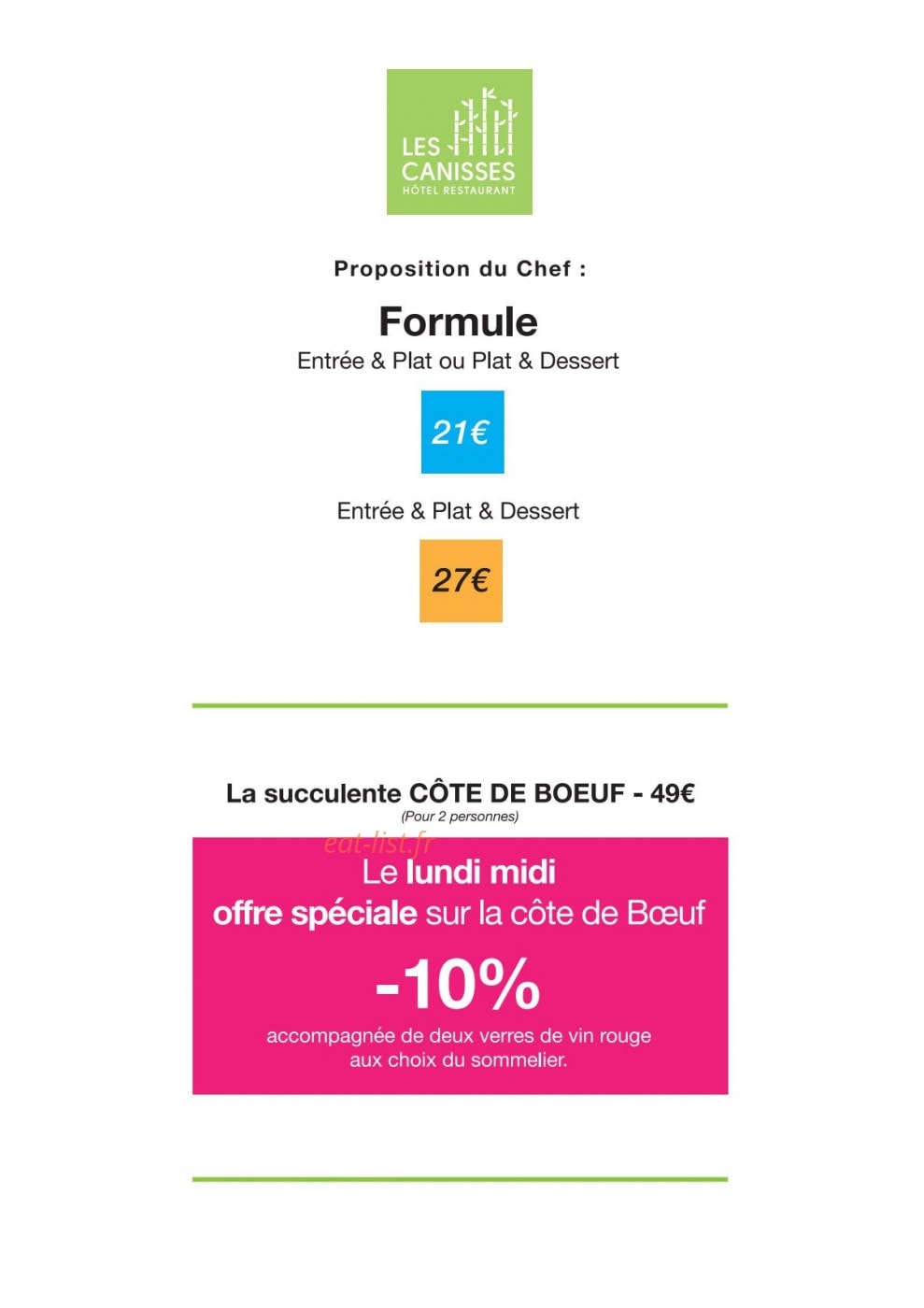 Les Canisses — carte page 1